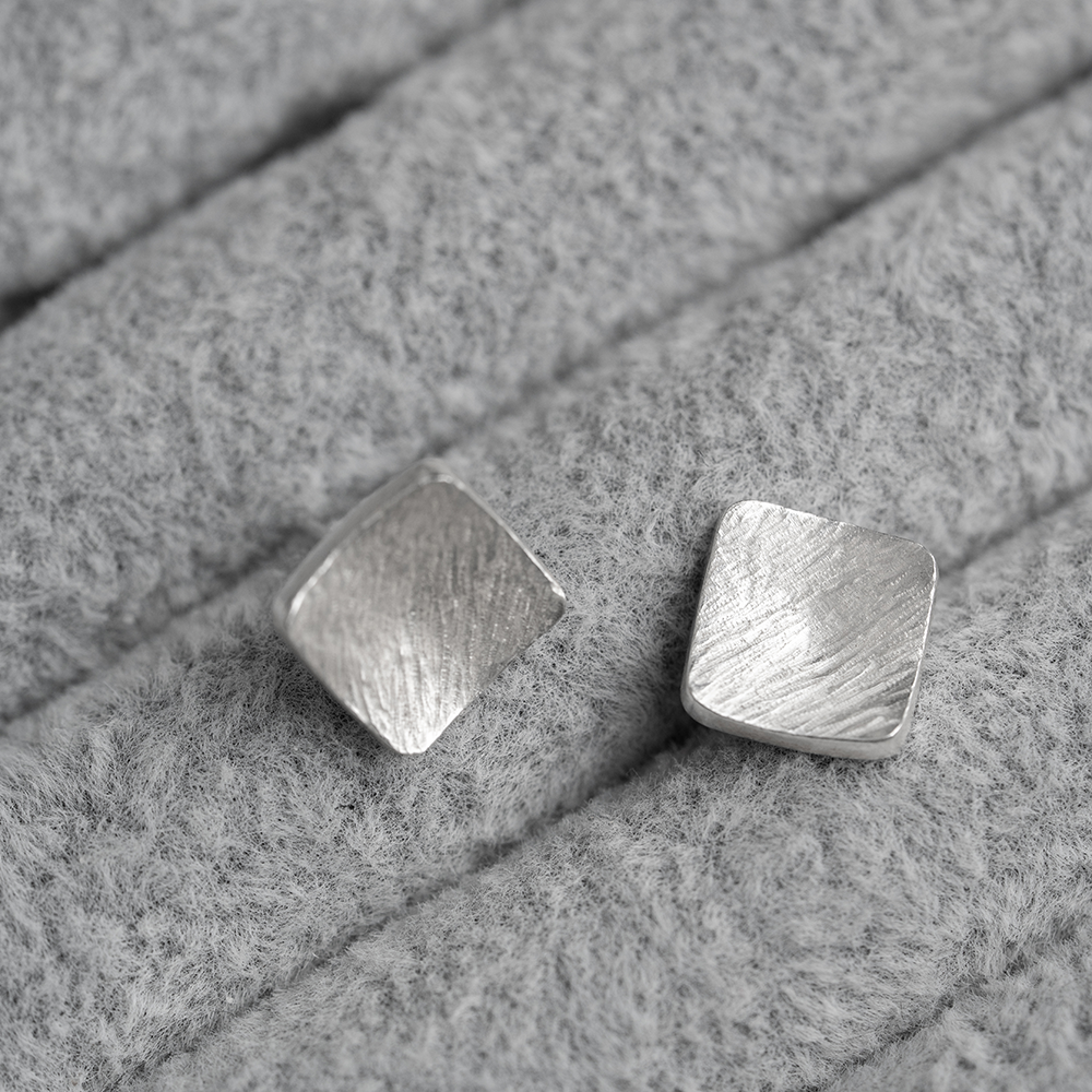 Cercei Amber studs argint