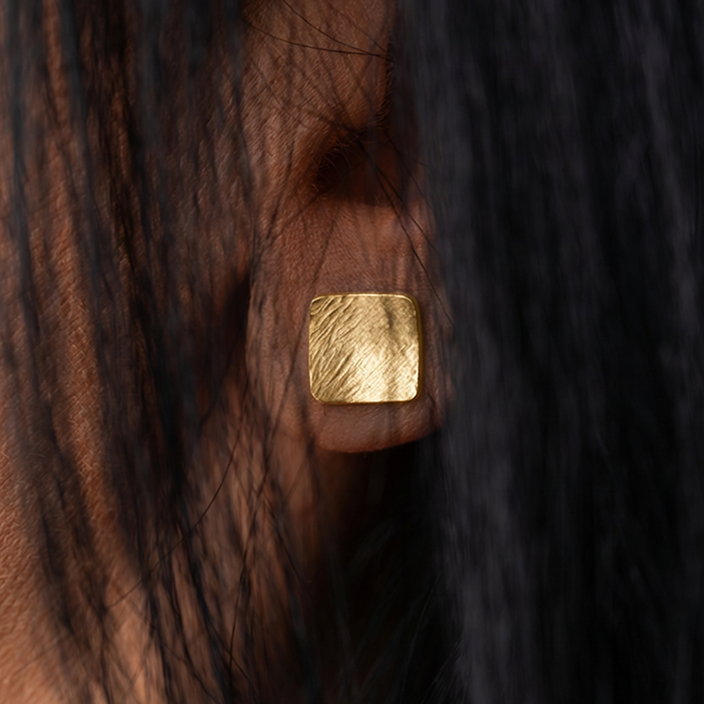 Cercei Amber studs aur