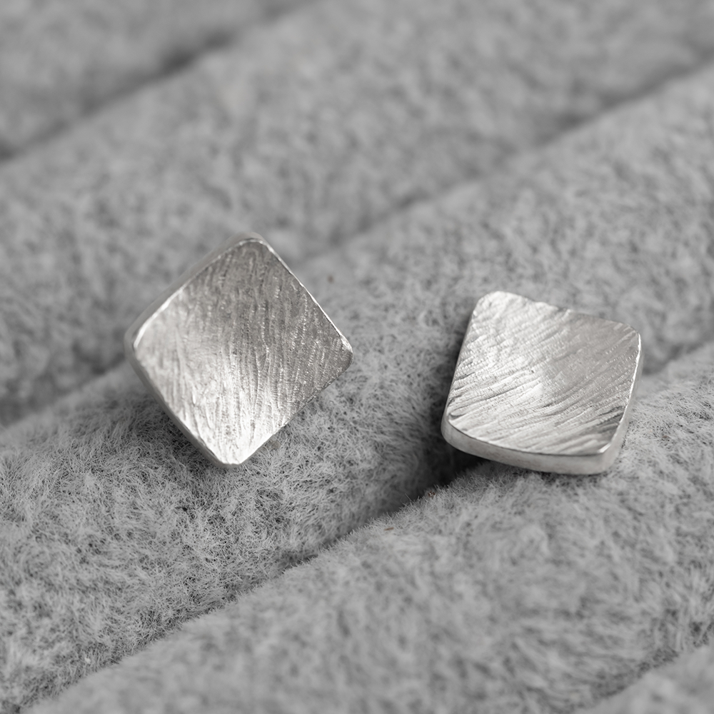 Cercei Amber studs argint