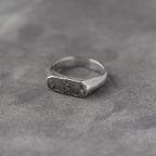 Slim Moon Signet Argint